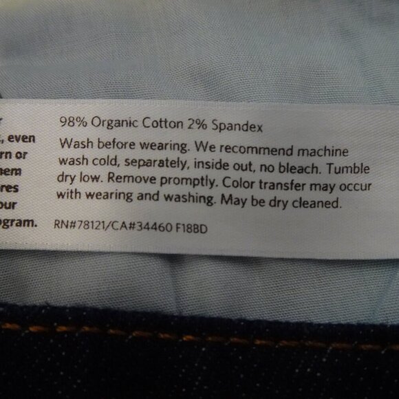 Eileen Fisher Skinny Jeans Women's Size 2 Blue Denim Stretch Organic Cotton - Picture 8 of 8